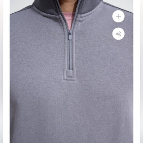 NWT Swet Tailor Men's Gray Pullover Stretch Microfleece Quarter Zip Size Large - Picture 3 of 7
